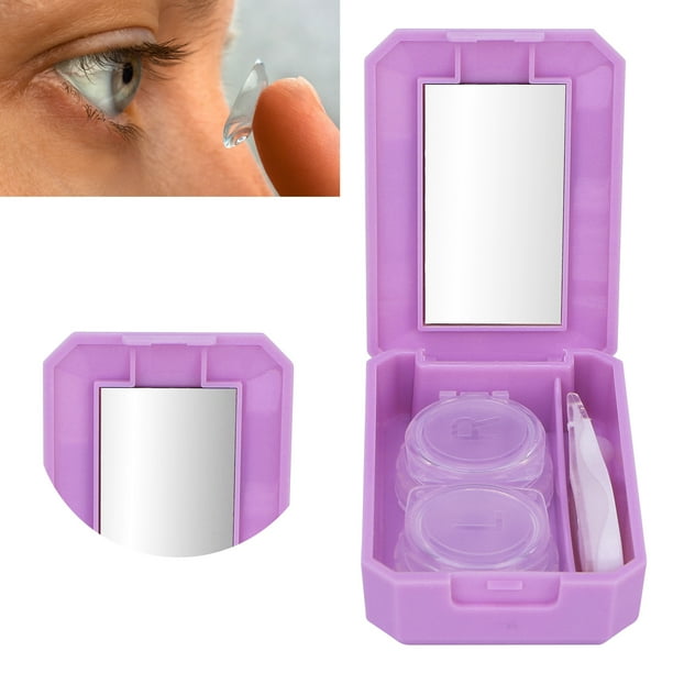 Kit de estuche para lentes de contacto pinzas flexibles sin