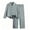 Gray, variant on LEKWK Girls Formal 2 Piece Outfit Lapel Long Sleeve Button Down Pleated Top and Elastic Waist Straight Leg Pants Casual Matching Suit For Stage Performance