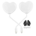 thumbnail image 1 of DYNWAVECA Motorcycle Heart Shaped Rearview Mirror Convex Mirrors Wide View Left Right Professional for Enhanced Visibility Replacement White, 1 of 10