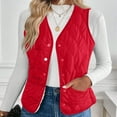 thumbnail image 6 of Lovzfmll Fall Jackets for Women, Solid Color Sleeveless Vest, Cotton Wadded Plush Quilted Puffer, Winter Clothing, 6 of 9