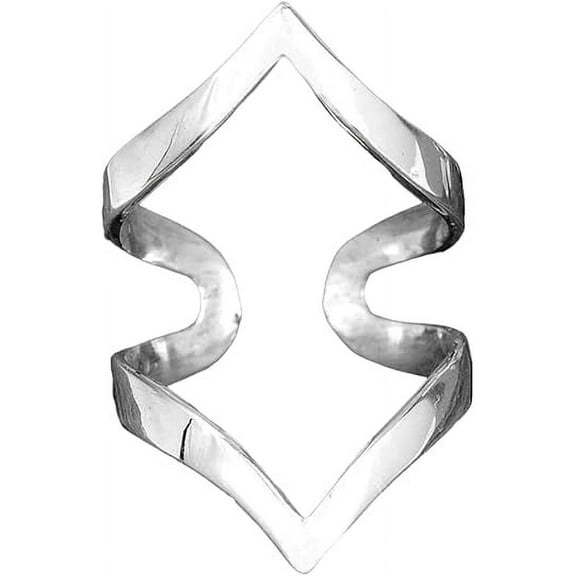 SS DESIGNS 925 Sterling Silver Vintage-Style Arthritis Thumb Splint Ring – Adjustable Meditation Statement Jewelry, Simple Wide Band Support