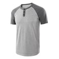 thumbnail image 1 of Playera Henley Casual Para Hombre Manga Corta Con Botones, 1 of 5