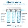 thumbnail image 4 of APEC 3-Stage Whole House Water Filter System with Sediment, KDF and Carbon Filters (CB3-SED-KDF-CAB20-BB), 4 of 5