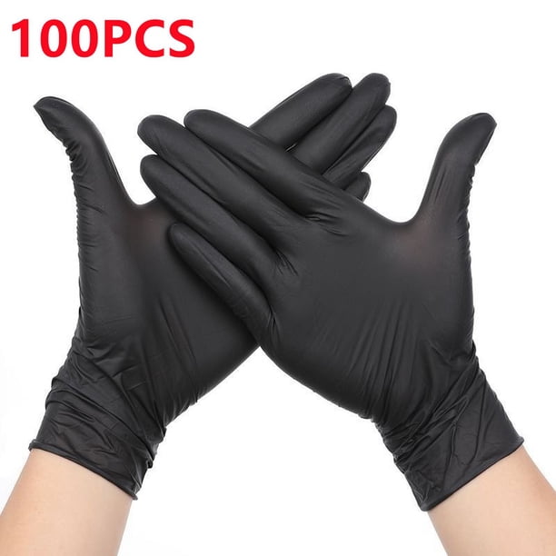 Guantes desechables de nitrilo para uso en el hogar, manoplas de látex sin polvo de 20/50/100 piezas, de grado Industrial, para limpieza, trabajo, tinte para el cabello