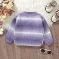 thumbnail image 6 of LYHaoo Slim Fit Sweater Baby Boys Girls Sweaters Knit Tie Dye Pattern Soft Warm Toddler Children's Sweater Pullover Coat 12-18 Months(Purple), 6 of 6
