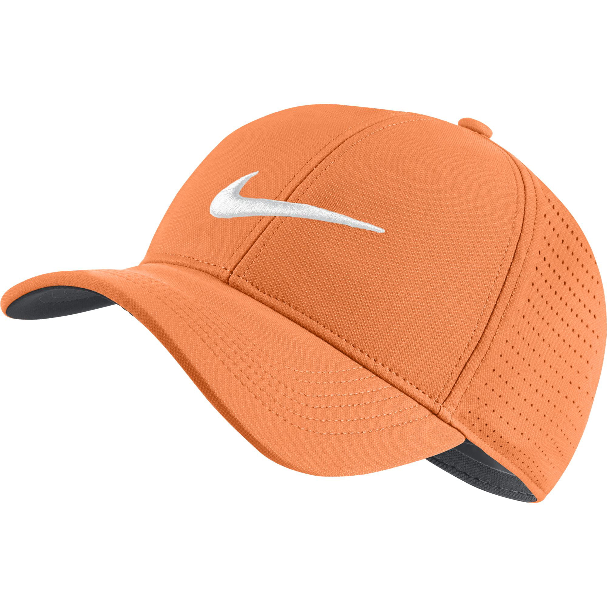 NEW Nike AeroBill Perforated Orange/White Adjustable Golf Hat/Cap ...