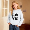 thumbnail image 2 of IWRICH Horse Hoodie for Girls Horseshoe Love Graphic Pullover Gift for Riders Fans,Size 2-14 Years White 160, 2 of 4