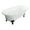 White / Matte Black, variant on Aqua Eden VCTND663013NB0 66" Cast Iron Oval Double Ended Clawfoot Tub (No Faucet Drillings), White/Matte Black