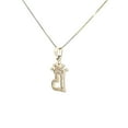 thumbnail image 3 of 10K Solid Real Gold Valentine CZ Heart with Crown Charm/Pendant with Box Chain 18", 3 of 4