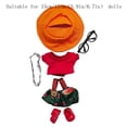 thumbnail image 3 of TIELUTT Watermelon Print Overalls Doll Outfit Set for 6 Inch Dolls Fashionable Clothes for 15cm 17cm Dolls Soft Fabric Dressing with Reverb Amp L7 Amp Tuner Amp Dolls Voodoo Discipline Dolls, 3 of 3