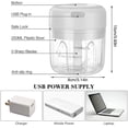 thumbnail image 2 of CHAO Picadora eléctrica, cortador de cebolla y ajo, picadora múltiple de carne y fruta con carga USB, 250ml, color blanco, 2 of 3