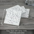 thumbnail image 3 of Thirstystone White Natural Terrazzo Coasters with Protective Cork Backing 4" Square, 3 of 4
