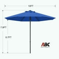 thumbnail image 6 of ABCCANOPY 10ft Outdoor Market Hand Push Patio Umbrella,12+Colors, Blue, 6 of 8