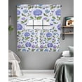 thumbnail image 5 of Purple Hydrangeas Kitchen Curtain and Valance Set 3 Pieces, Rod Pocket Short Tier Curtains 36 Inch Length, Botanical Garden Flowers Swag Topper Small Window Treatment for Cafe Bathroom Bedroom, 5 of 6