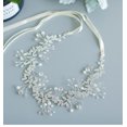 thumbnail image 5 of Tiara Tocado Novias Diadema De Cristal Hoja, Hecho A Mano, 5 of 5