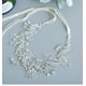 thumbnail image 1 of Tiara Tocado Novias Diadema De Cristal Hoja, Hecho A Mano, 1 of 5