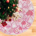 thumbnail image 5 of FMSHPON Cute Pink Love Xmas Christmas Tree Skirt Stand Mat for Holiday Party Decoration Indoor Outdoor 36 inches, 5 of 6