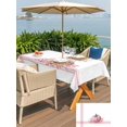thumbnail image 4 of Outdoor Tablecloth with Umbrella Hole and Zipper, Pink Pumpkin Rectangle Table Cloth 54x80 Inch Waterproof Tablecloth, Thanksgiving Fallen Leaves Autumn Stripe Picnic Table Cover for Patio Camping, 4 of 7