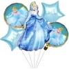 Cinderella Balloon Bouquet 5 Count Princess Happy Birthday Party Decorations