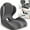 Gray, variant on Ergonomic Memory Foam Seat Cushion, Seat Cushion with Integrated Lumbar Back Support, Anti Slip Memory Foam with L-Shaped Integrated Design for Long Car Drives and Office (Double Gray)