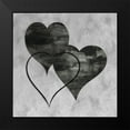 thumbnail image 2 of Lewis, Sheldon 15x15 Black Modern Framed Museum Art Print Titled - Triptych Hearts, 2 of 5