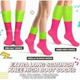 thumbnail image 5 of Slouch Socks 80s Neon Knee High Socks for Womens/Girls(Sock Height 13.78-14.96in), 5 of 5