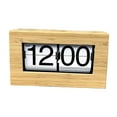 thumbnail image 2 of veasfak Wood Frame Auto Flip Table Clock 21.5x7.2x12.3cm for Study Kitchen Versatile White Page, 2 of 9