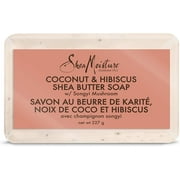 Shea Moisture Coconut & Hibiscus Shea Butter Soap, 230 g (Pack of 1 OFFER)