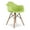 Green, variant on Aron Living Pyramid 17.5" Plastic and Beech Wood Armchair in Green