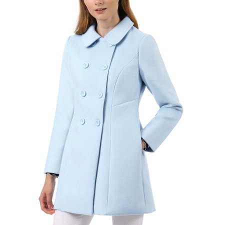 Download Allegra K Women S Peter Pan Collar Double Breasted Trench Coat L Desktop Wallpaper Free Get Wallpaper Allegra K Women S Peter Pan Collar Double Breasted Trench Coat L Free