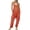 Orange, variant on IROINNID Sleeveless V-Neck Jumpsuit For Women Full-Length Casual Cold Shoulder Suspender Wide Leg Jumpsuit