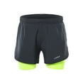 thumbnail image 2 of Shorts deportivos Shorts de carrera 2-en-1 para hombre Secado rápido Ejercicio de entrenamiento activo transpirable Pantalones cortos de ciclismo para correr con forro más largo, 2 of 7