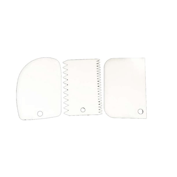 Bearachild Espátula para hornear de 3 piezas, cocina, postre, bricolaje, crema para pasteles, decoración de pasteles más suave, lavable, reutilizable, Herramientas y accesorios para hornear Blanco Bearachild JJ15908-01