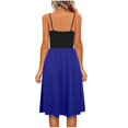 thumbnail image 5 of Frostluinai Summer Savings Clearance Summer Dresses For Women 2022 Plus Size Dress Boho Dress Sundresses Beach Dresses Sleeveless Sling Dress A Line Spaghetti Strap Sundresses Pleated No Pockets, 5 of 7