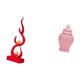 thumbnail image 5 of Escultura abstracta de fuego, estatua de arte abstracto, jarrón de cerámica con forma de tarro de jengibre, tarro de almacenamiento de con t, 5 of 8