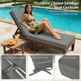 thumbnail image 4 of Kimunuk Outdoor Chaise Lounge Cushions, 80" x 26" x 4" Waterproof Pool Beach Recliner Replacement Cushions with Ties, Light Grey, 4 of 7