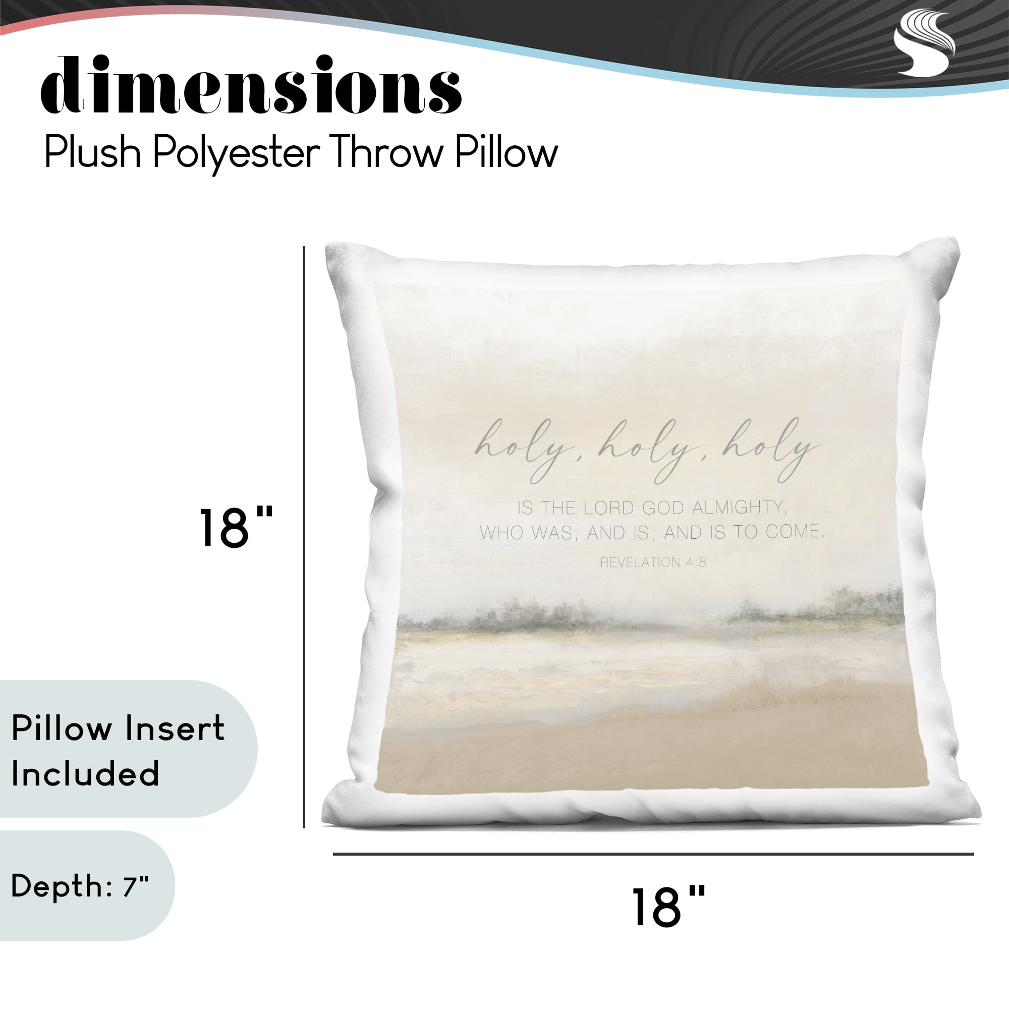 Stupell Industries Holy Revelation Proverb Decorative Printed Throw Pillow, design by John Spaeth