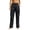 Black, variant on cocolona Womens Solid Color Casual Tactical Pants Elastic Waist Straight Outdoor Hiking Cargo Pants with Pockets