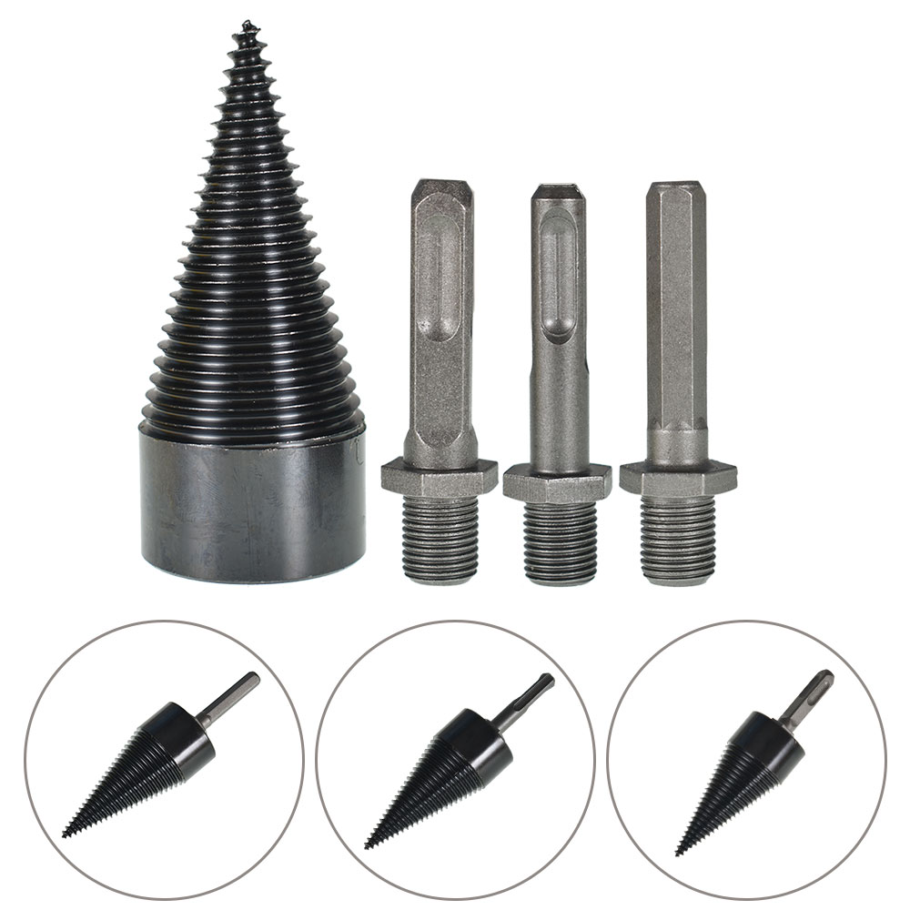 PET-U High Speed Firewood 42mm Drill Bit Wood Log Splitter Screw Cone ...