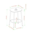 thumbnail image 5 of Modern Ivory Counter Stools (Set of 2) - Steel Frame &amp; Upholstered Seat, 24" High, for Kitchen Island, Dining Room, Easy Clean, Comfortable, 5 of 6