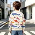thumbnail image 4 of OGLCCG Boys Cotton Sweatshirts Long Sleeve Crewneck Cartoon Print Pullover Tops Kids Cute Comfy Outfits For Casual Wear Size 1-7, 4 of 8