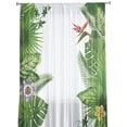 thumbnail image 2 of Green Leaves Banana Tropical Jungle Plant Sheer Curtains for Living Room ration Window Curtains Kitchen Tulle Voile Curtains, 2 of 7