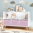 thumbnail image 2 of Triple Tree Bookcase with 3 Drawers, Medium Density Fiberboard, Pink, 2 of 8