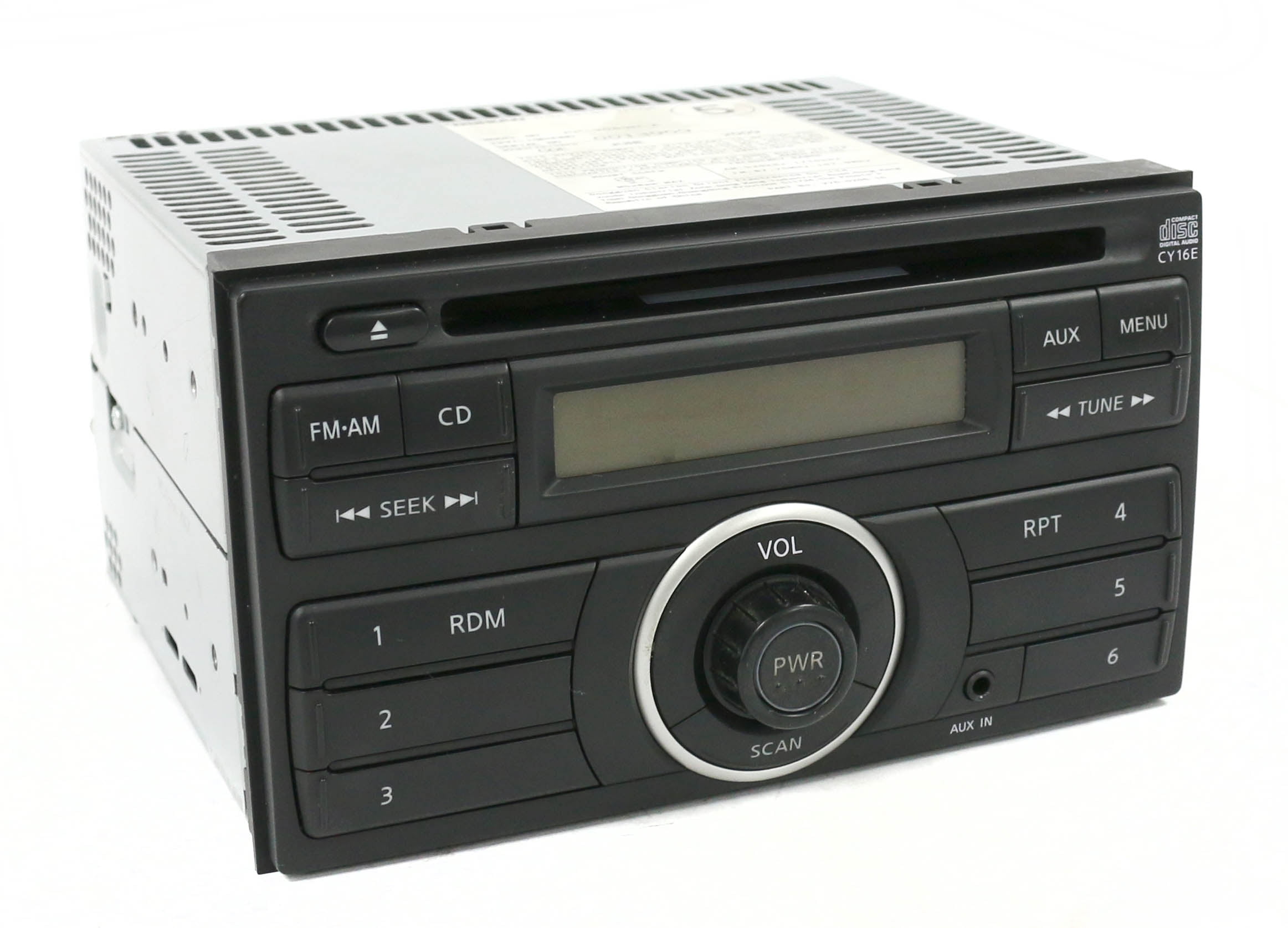 Restored 2009-14 Nissan Cube Receiver AM FM CD Aux 281851FC0B Face Code CY16E (Refurbished)