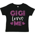 thumbnail image 3 of Inktastic My Gigi Loves Me Hearts in Pink Plaid Boys or Girls Toddler T-Shirt, 3 of 5