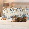 thumbnail image 3 of Thanksgiving Pumpkin Outdoor Pillow Covers 20"x12" Set of 2,Waterproof Throw Pillow Covers for Patio Furniture,Fall Blue White Orange Plants Decorative Cushion Pillowcases for Garden Porch Couch Sofa, 3 of 9