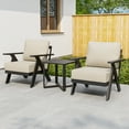 thumbnail image 2 of EAGLE PEAK Urban Slate 3 PCS Outdoor Bistro Set with Modern Patio Chairs and Table, Black/Beige, 2 of 9
