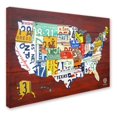 thumbnail image 3 of Trademark Fine Art 'License Plate Map USA' Canvas, 3 of 3