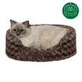 thumbnail image 4 of FurHaven Pet Products Ultra Plush Oval Pet Bed for Dogs & Cats - Chocolate, Small, 4 of 11