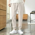 thumbnail image 6 of Handshe Men's Casual Relaxed-Fit Pants with Drawstring Pockets and Elastic Waistband, Tapered Cuffs for Outdoor Leisure Comfort, 6 of 6